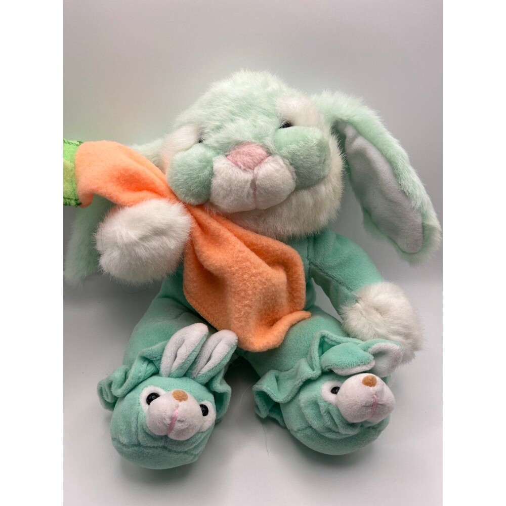 Vintage Commonwealth Mint Green Bunny with Blankie